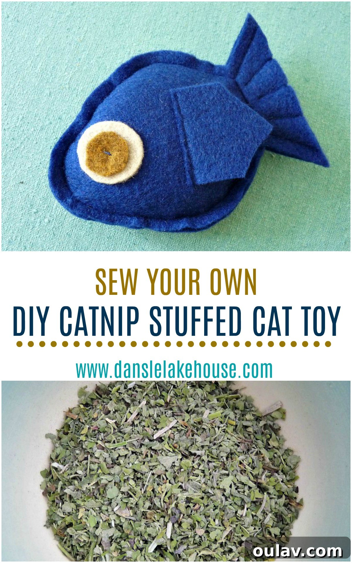 The ultimate felt fish catnip toy