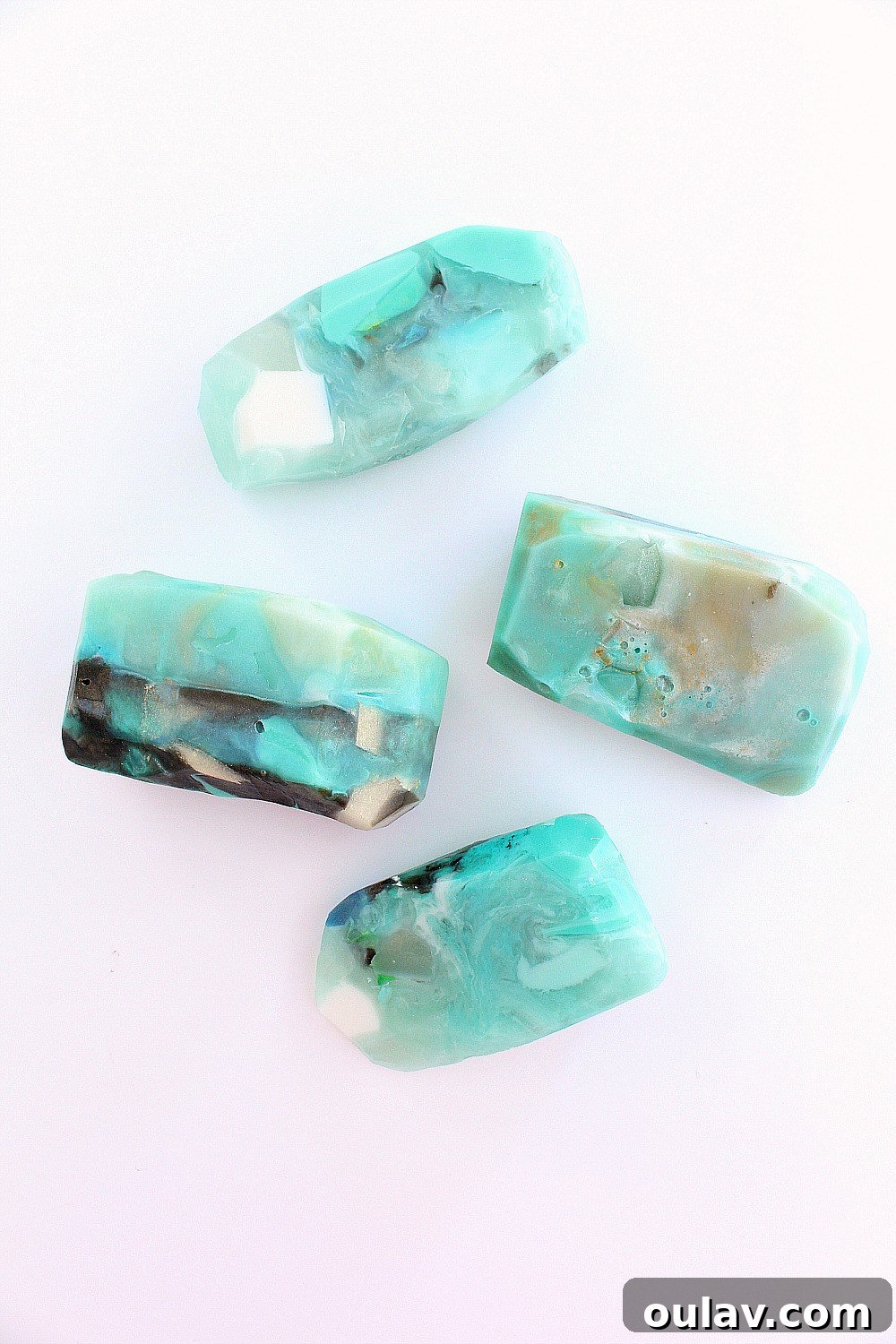 Homemade Sinus Relief Shower Steamers 10 DIY GEMSTONE SOAP Tutorial with Organic Glycerine Base
