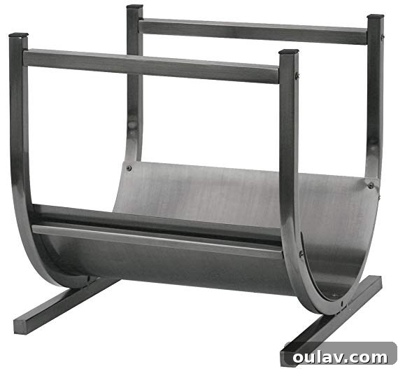 Stylish Storage: 10 Modern Log Holders for Your Home 11 Pewter Log Holder