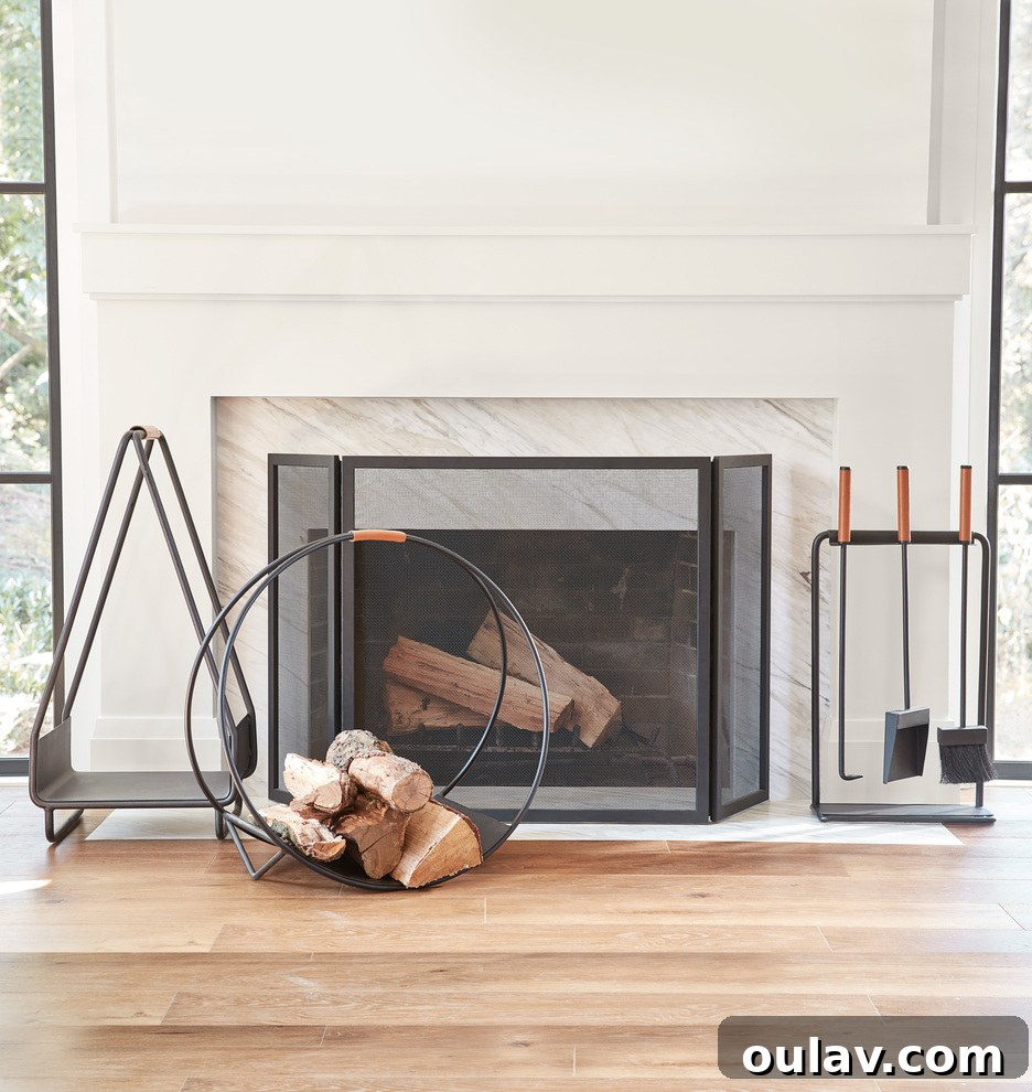 Stylish Storage: 10 Modern Log Holders for Your Home 2 Modernist Loop Log Holder