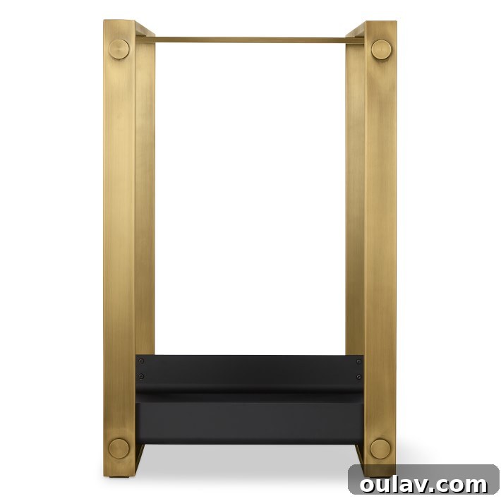 Stylish Storage: 10 Modern Log Holders for Your Home 3 Jackson Brass Log Holder