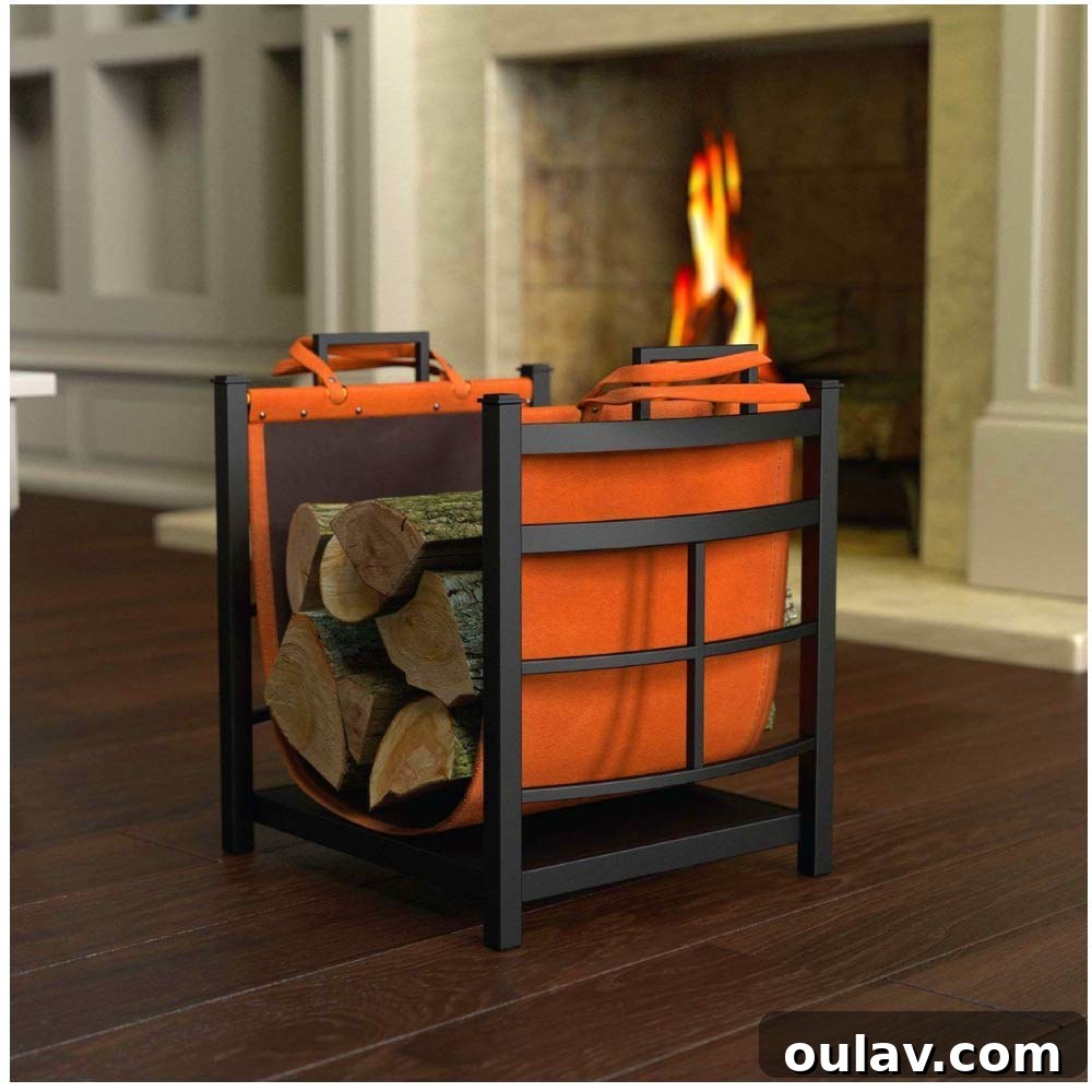 Stylish Storage: 10 Modern Log Holders for Your Home 4 Firewood Carrier and Log Holder in One