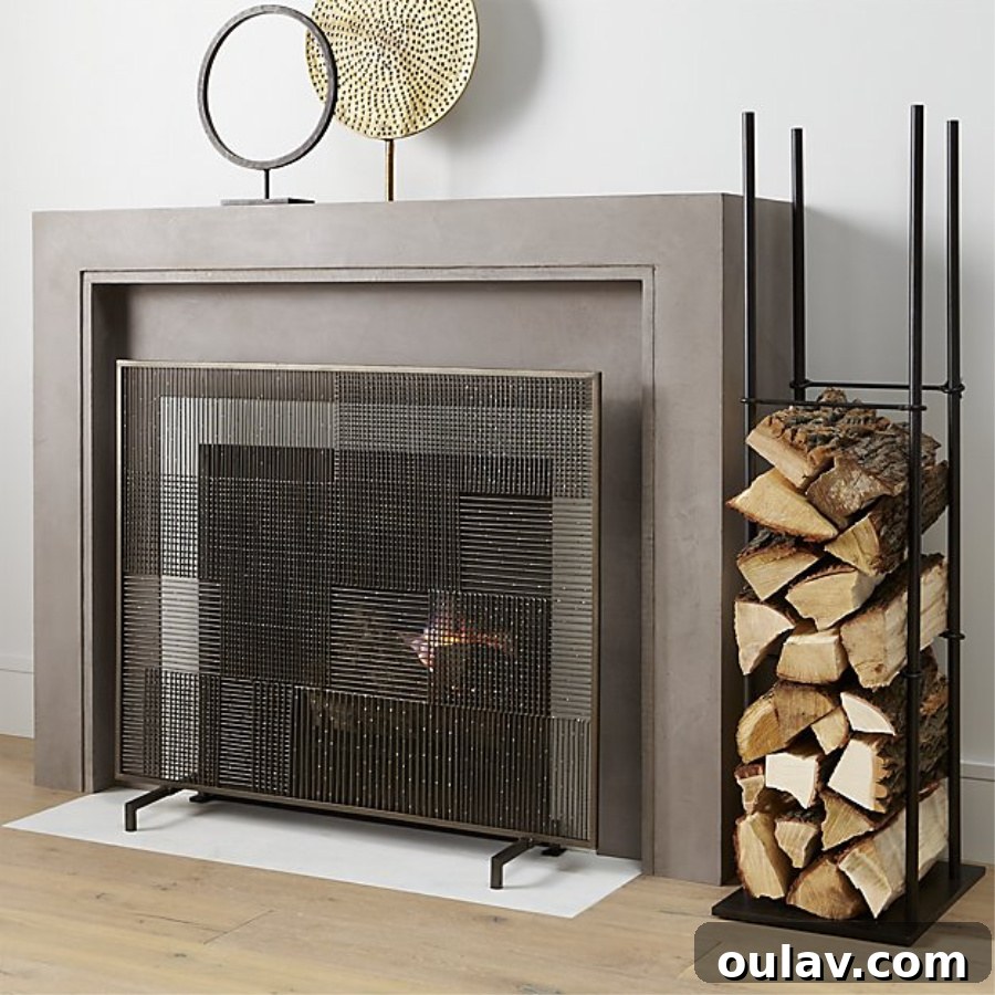 Stylish Storage: 10 Modern Log Holders for Your Home 6 Tall Frame Log Holder