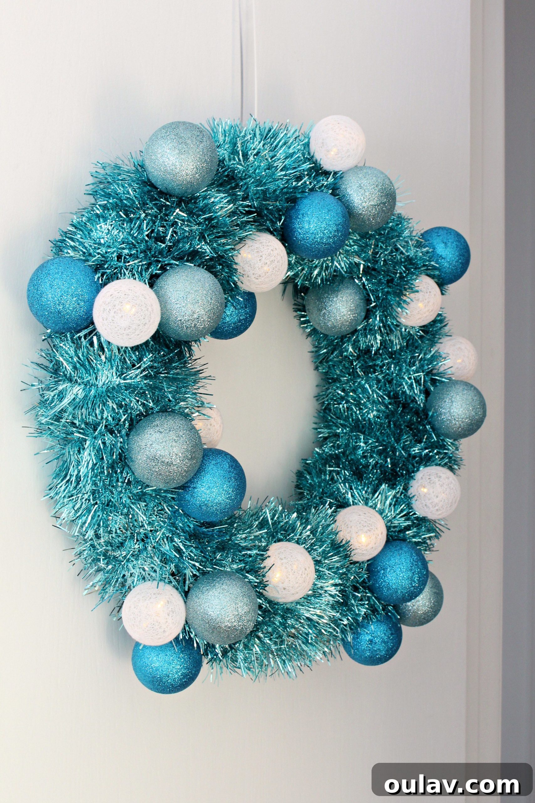 Retro Sparkle: Craft Your Own Tinsel Wreath 3 Budget-Friendly Retro Tinsel Wreath, an Easy Dollar Store Craft Idea
