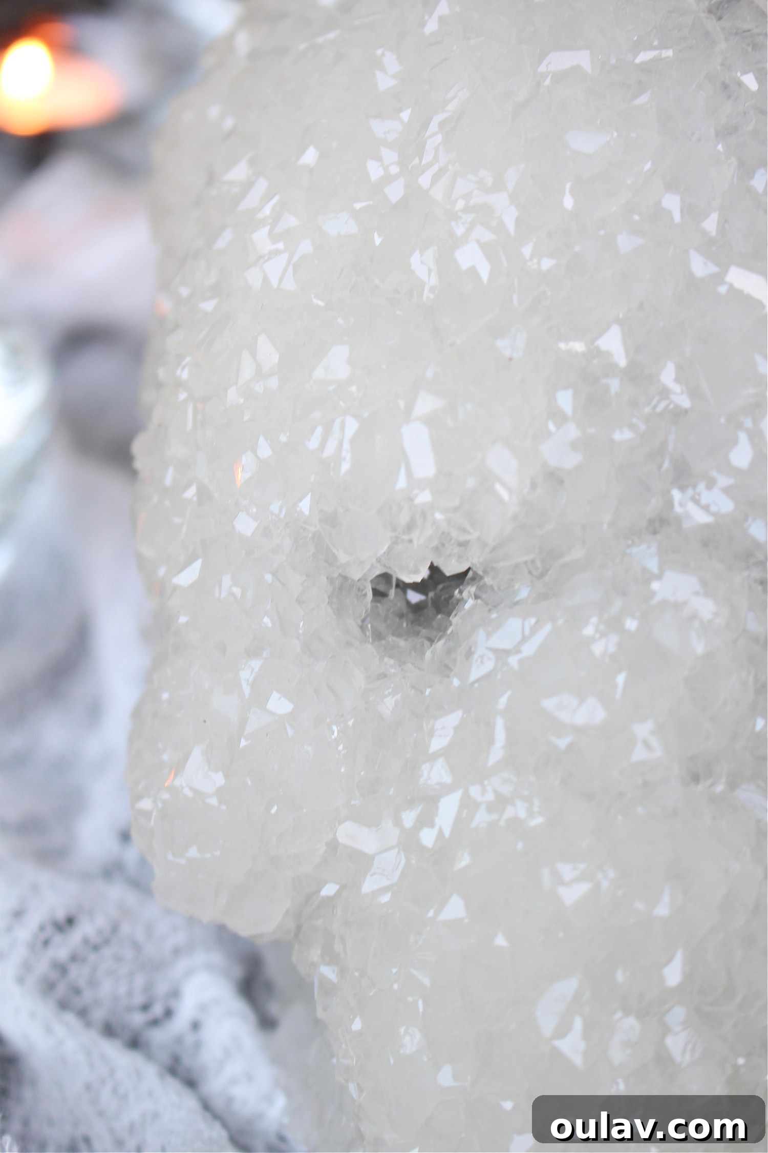 Grow Mammoth Borax Crystals: A Simple DIY Project 3 Detailed view of Borax Crystal Skull