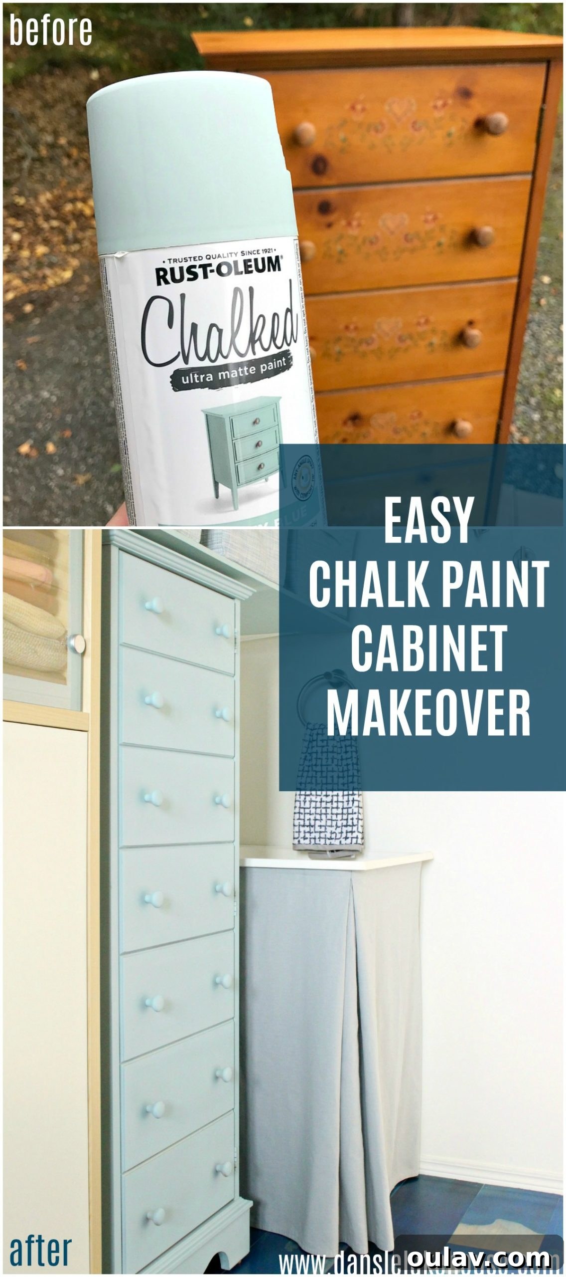 The Ultimate Chalk Paint Cabinet Makeover 12 Final shot of the easy DIY chalk paint cabinet makeover in a completed room