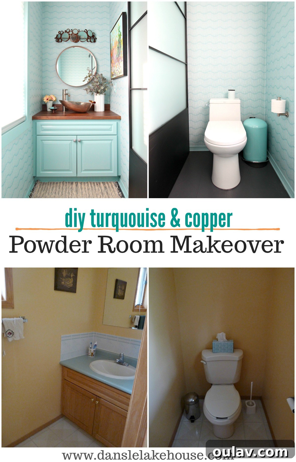 Choosing Your Cabinet Finish Exploring Latex Paint Stain Rust-Oleum Cabinet Transformations Varnish Chalk Paint and Wood Conditioner 3 Powder room cabinet painted in soft aqua