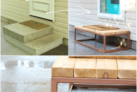 Modern DIY Wood and Metal Entry Step