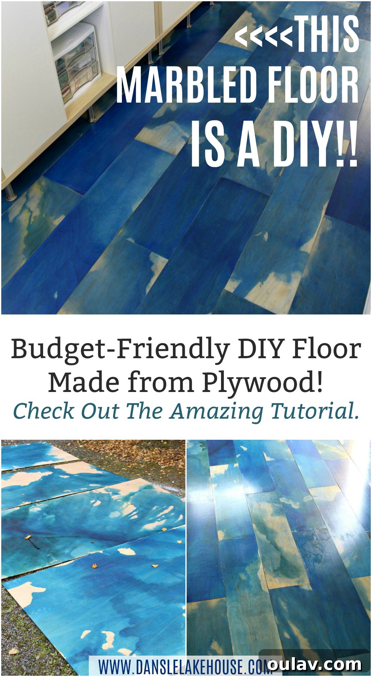 The Ultimate DIY Marbled Plywood Floor Guide 3 Learn how to make this AMAZINGLY COOL DIY Plywood Floor Using a Special Marbling Technique for Plywood. It's Surprisingly Easy, and a Budget Friendly Floor Idea. Make This DIY Floor in a Weekend! #diyflooring #plywood #diy #marbled #diyfloor