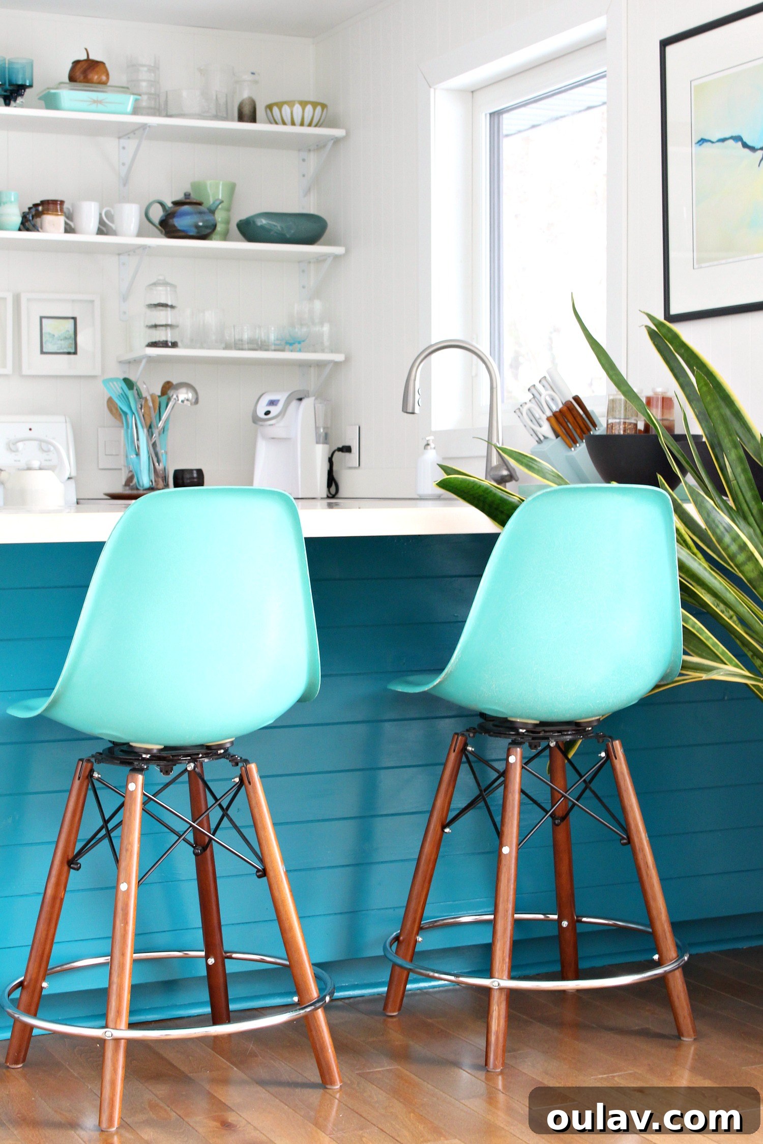 Transform Your Kitchen Cabinets Tongue and Groove Paneling and a Fresh Teal Hue 5 DIY Kitchen Update: Installing Tongue and Groove Paneling