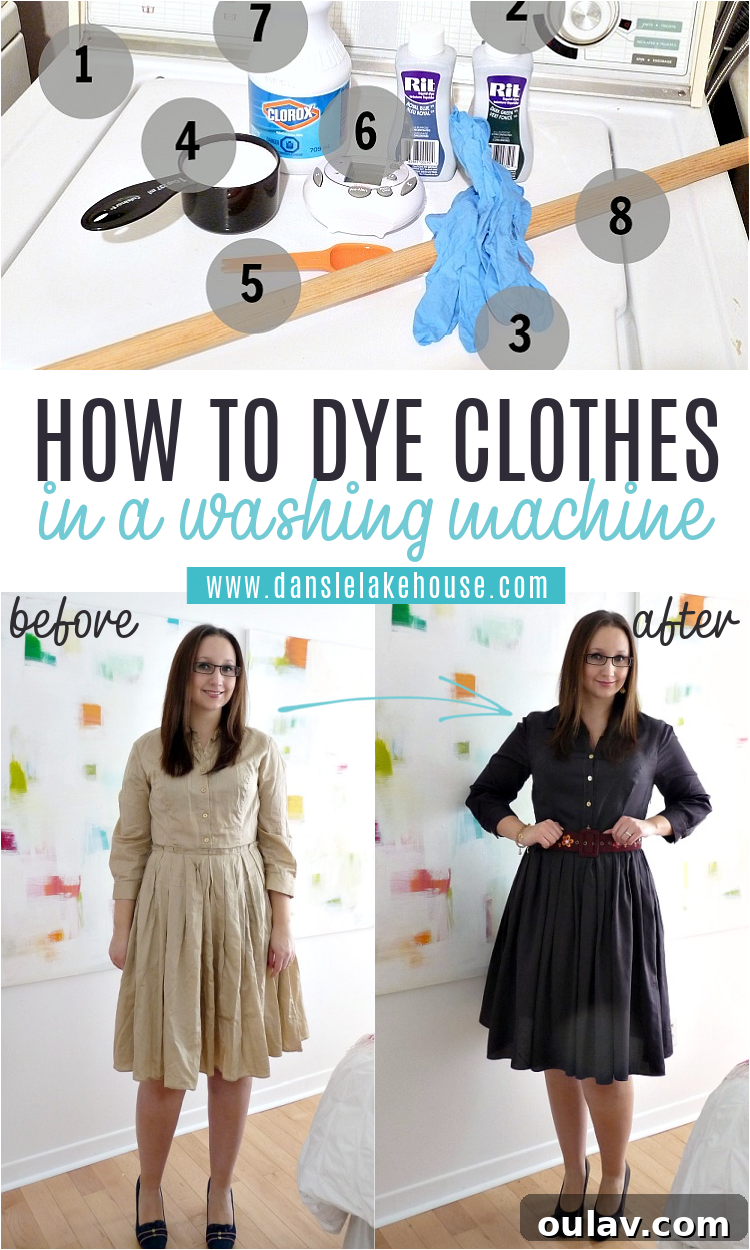 Laundry Day Transformation: Dyeing Clothes in Your Washer 2 DIY Dyed Dress in Washing Machine
