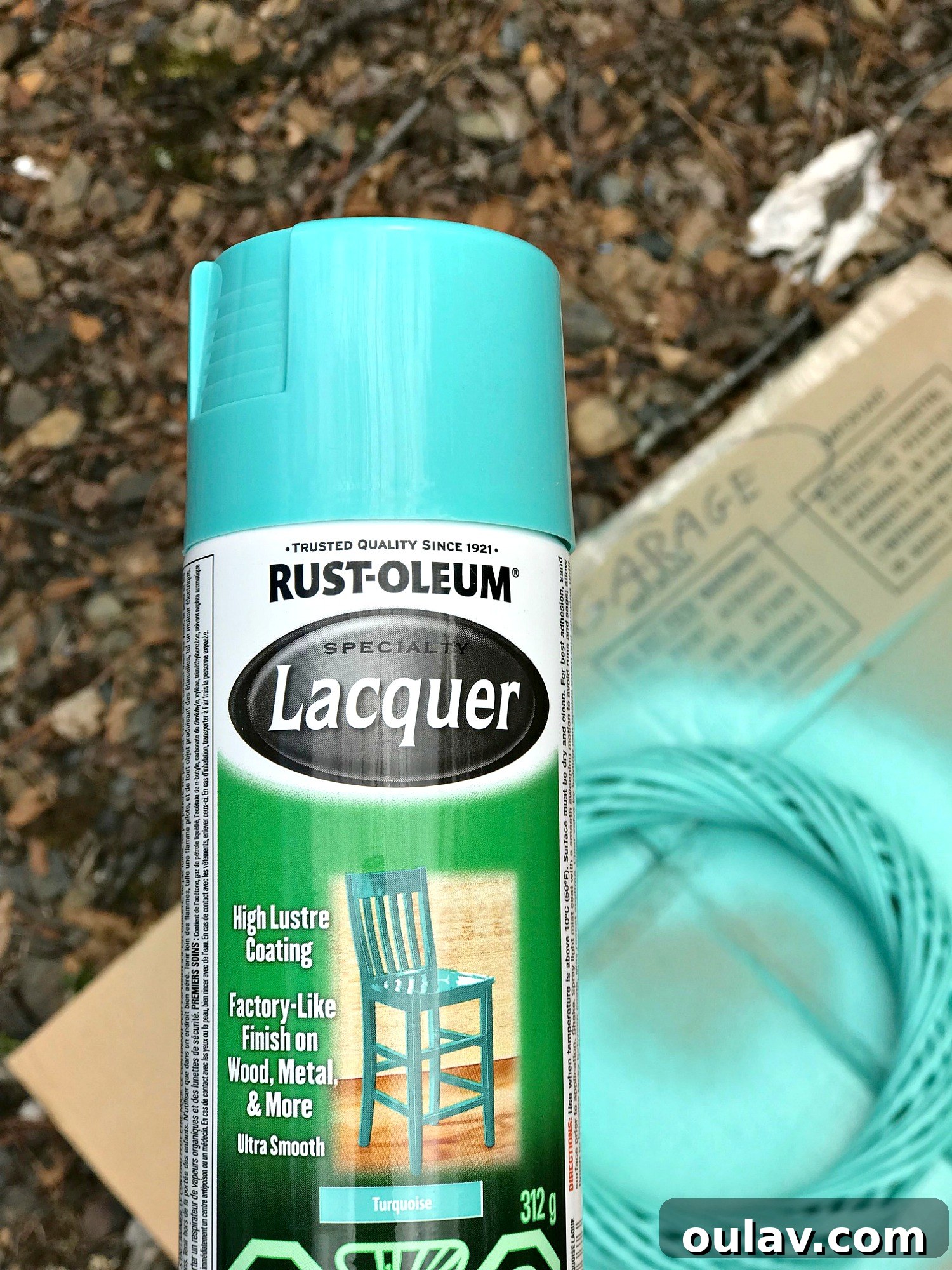 Effortless Turquoise Lily Faux Wreath 10 Can of Rust-Oleum Lacquer Turquoise Spray Paint, perfect for DIY projects