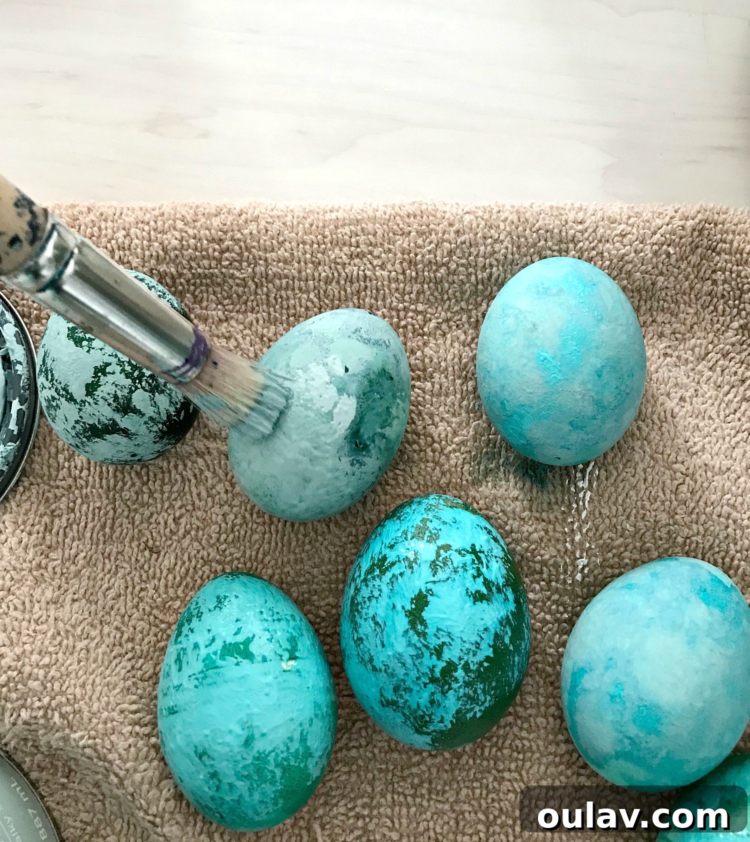 Abstract Artistry on Easter Eggs 11 Layering Colors on Painted Easter Eggs