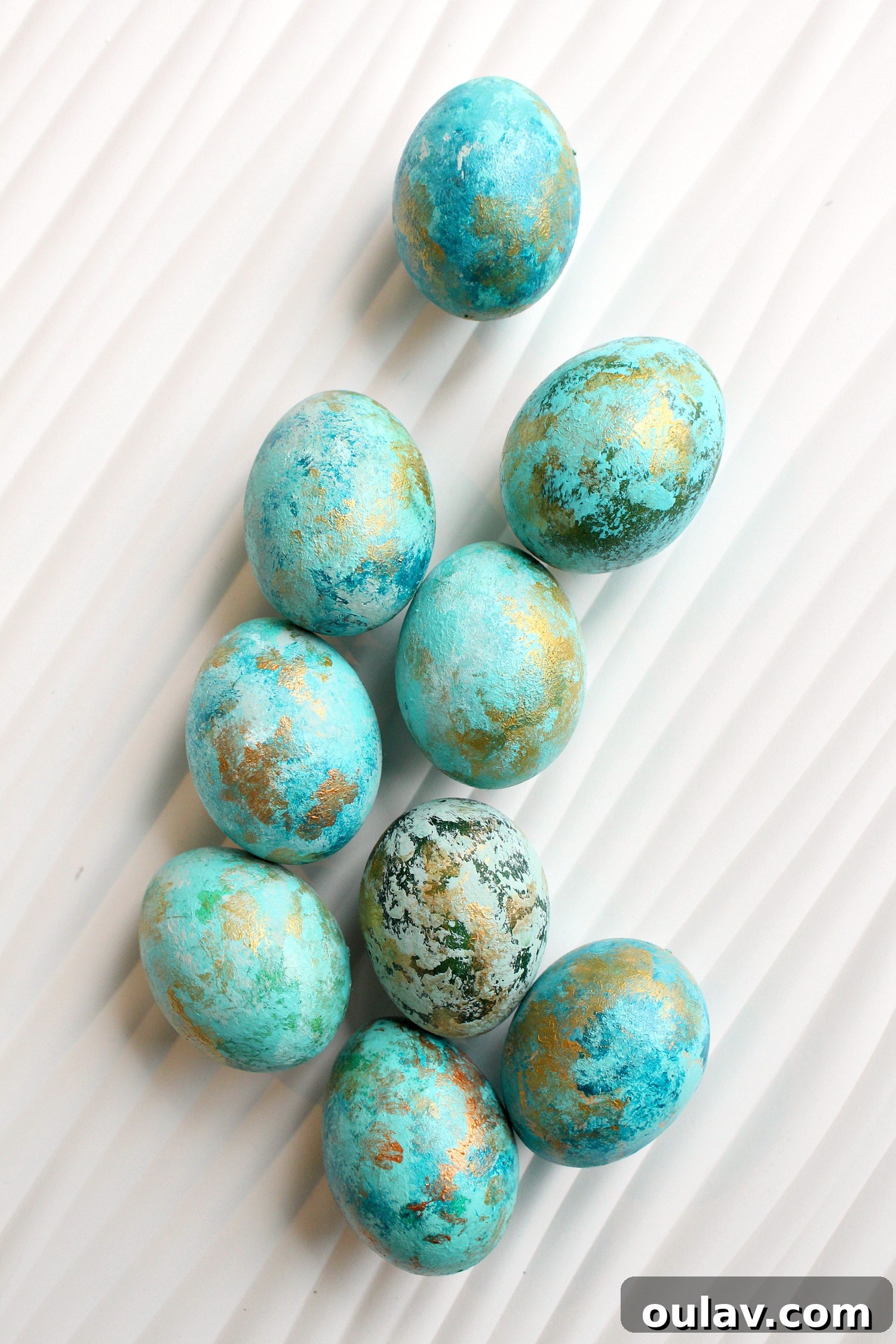 Abstract Artistry on Easter Eggs 19 Painted Easter Eggs Resembling Gemstones