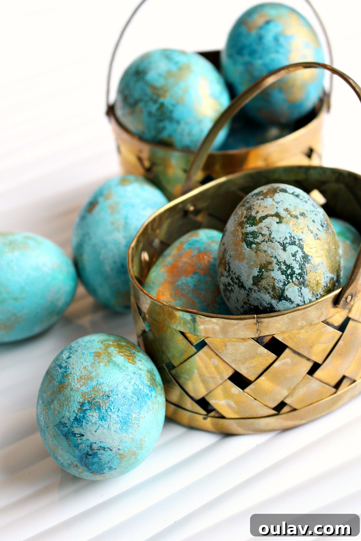 Abstract Painted Easter Eggs Centerpiece
