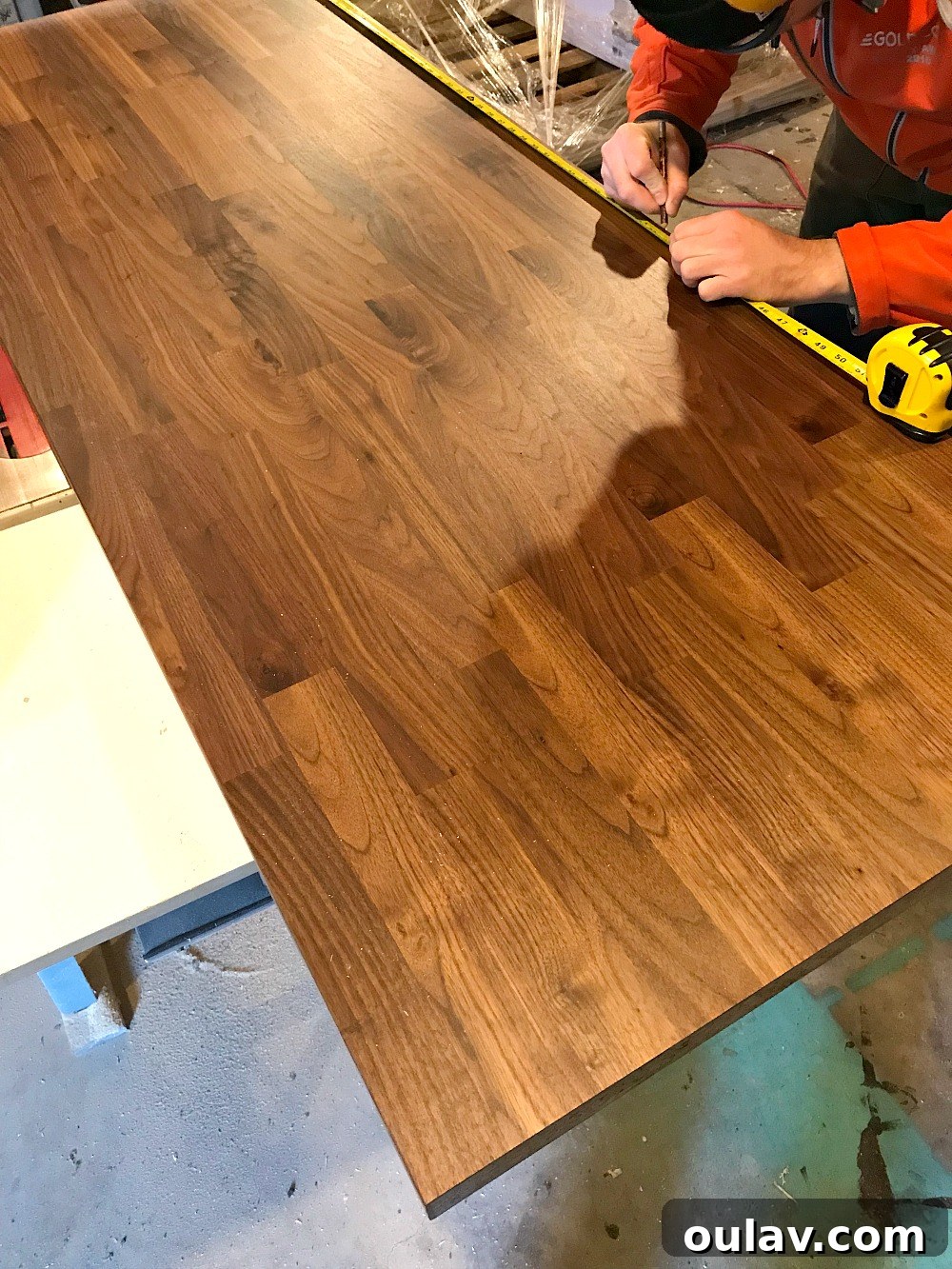 Customizing and Fitting Your IKEA KARLBY Walnut Countertop 11 Cutting and Installing IKEA KARLBY Walnut Counter