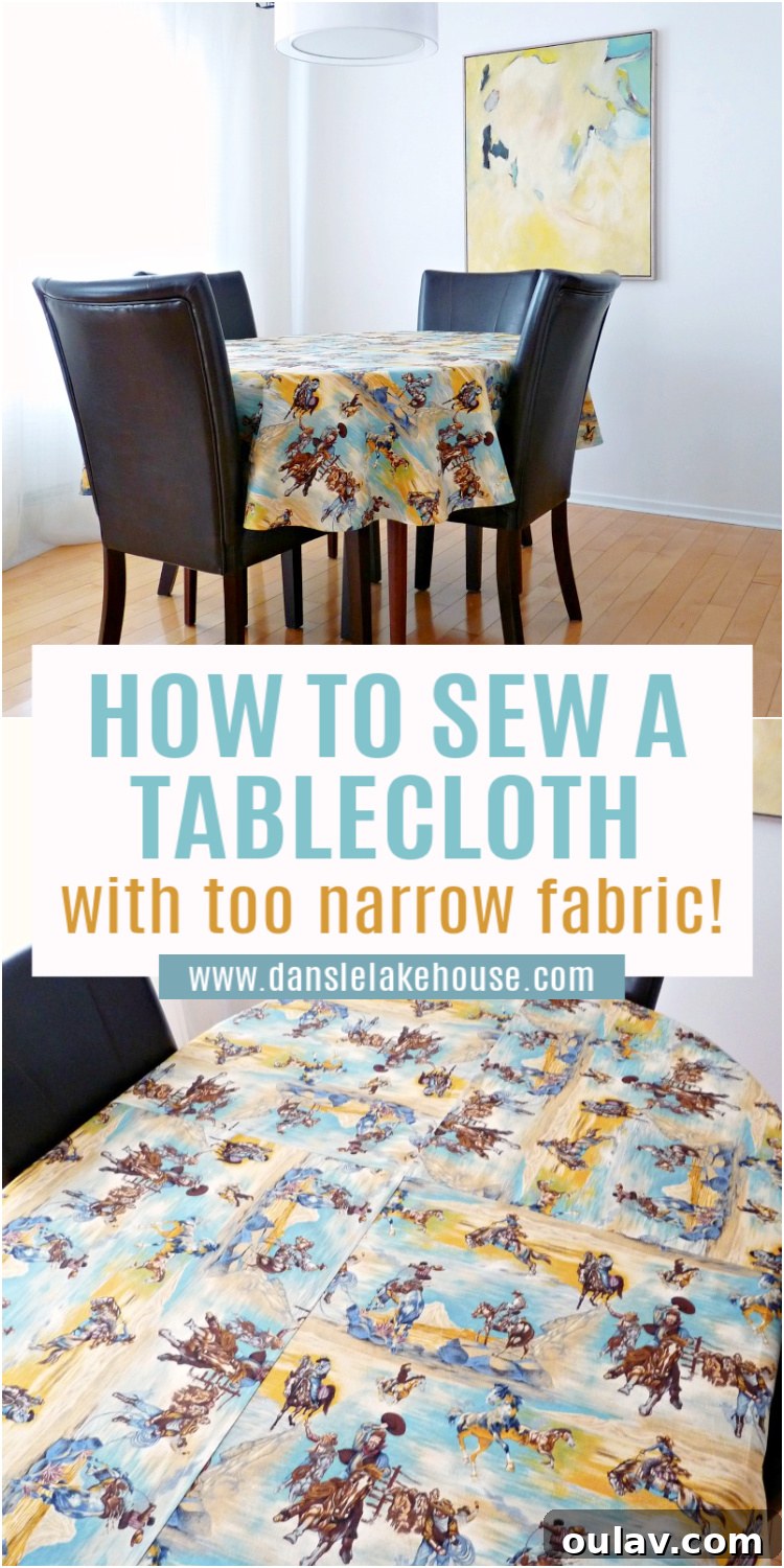 How to Sew a Tablecloth from Too Narrow Fabric