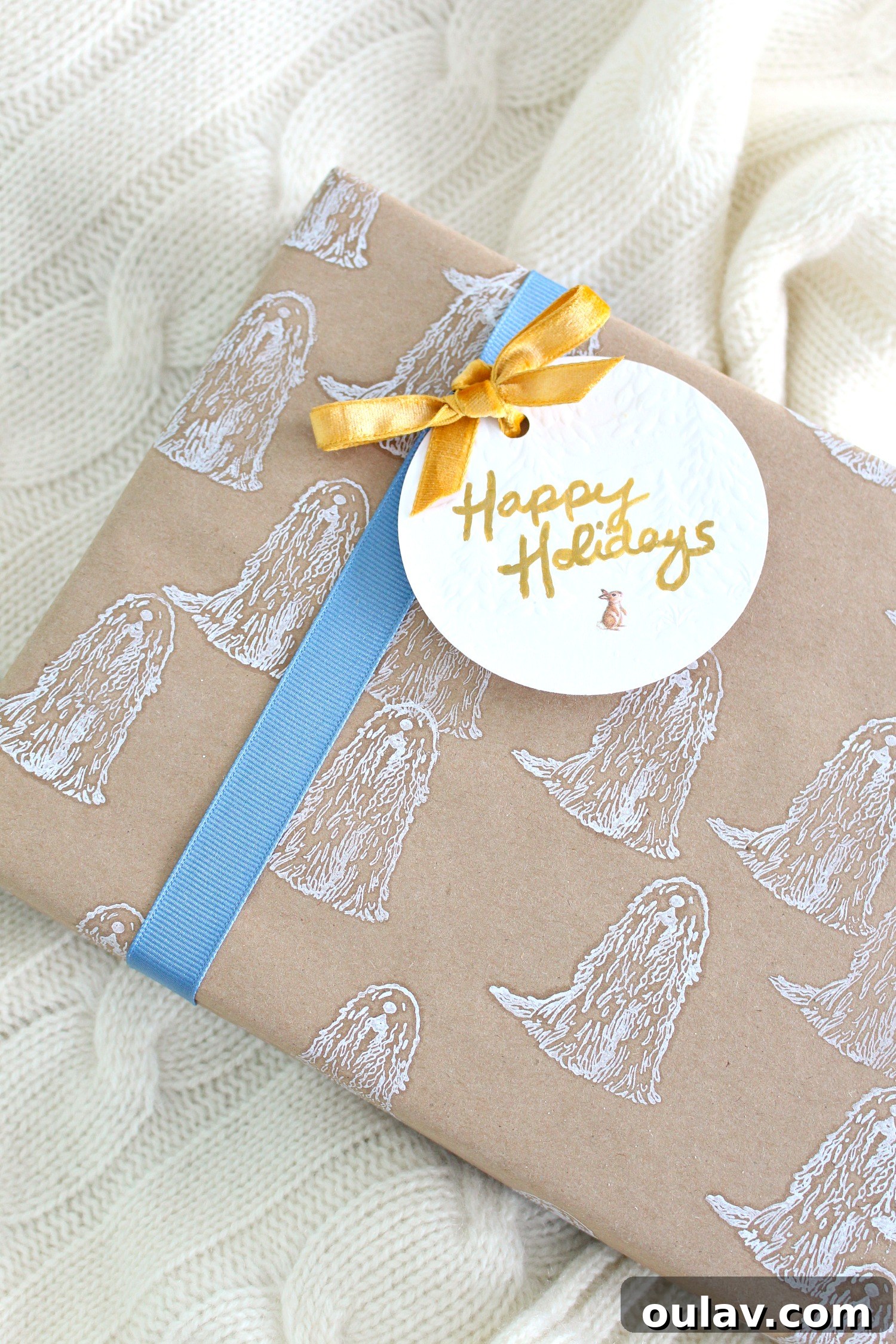 Craft Your Own Komondor Stamped Zero Waste Gift Wrap 14 Gift wrapping for dog lovers made sustainable
