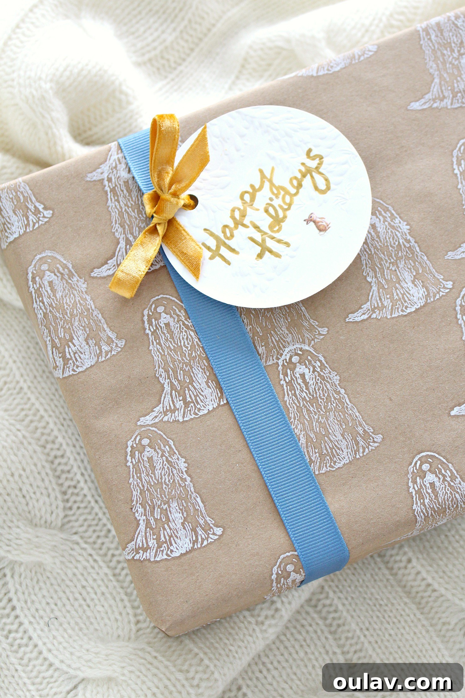 Craft Your Own Komondor Stamped Zero Waste Gift Wrap 3 Zero Waste Gift Wrapping Idea: Komondor Stamped Wrapping Paper Supplies