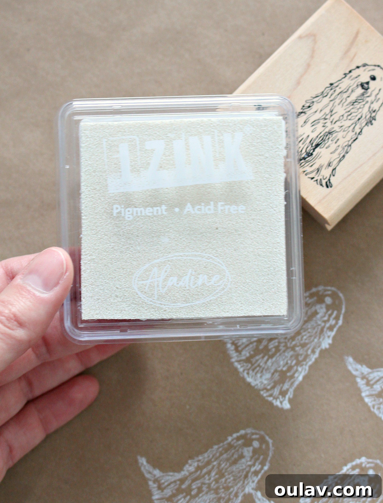 Craft Your Own Komondor Stamped Zero Waste Gift Wrap 8 White Ink Pad used for DIY project