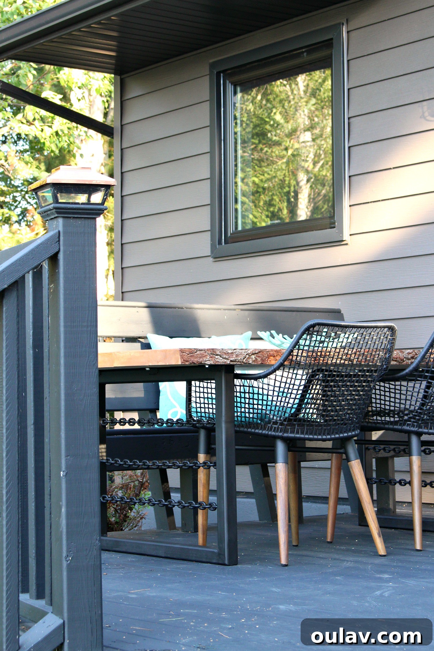 19 Top Picks from Dans le Lakehouse 2019 14 A rustic yet modern DIY live edge patio table with unique welded chain legs