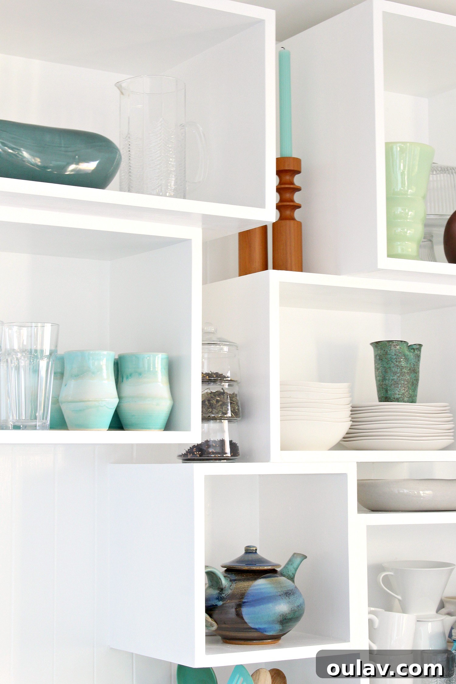 19 Top Picks from Dans le Lakehouse 2019 5 Stylish DIY kitchen cubbies filled with kitchenware, adding storage and character