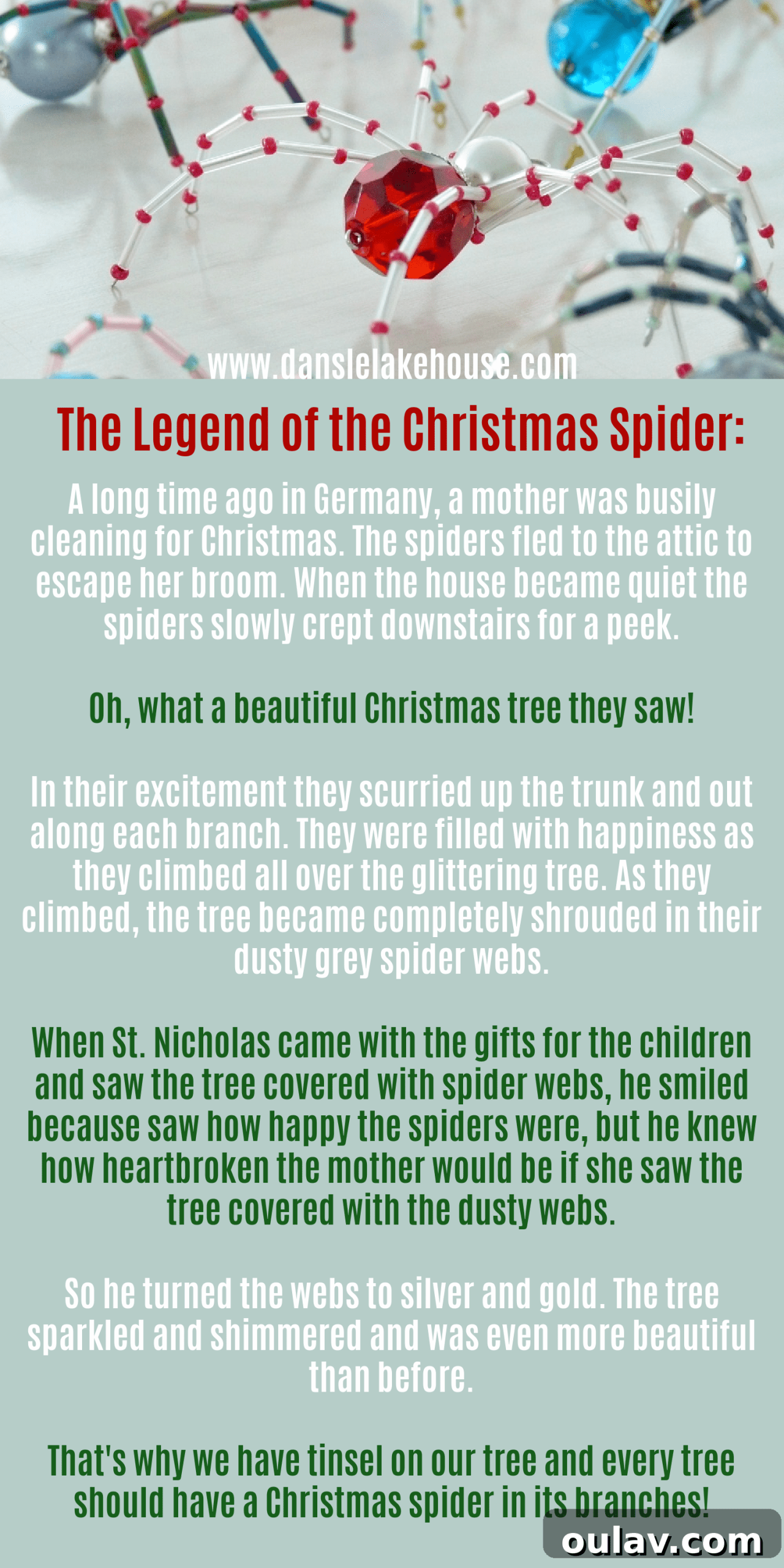 Spin a Be Beaded Christmas Spider for Your Tree 4 The Legend of the Christmas Spider