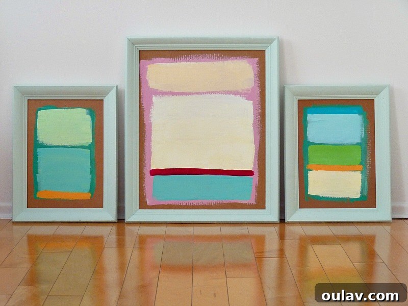 15+ Fun & Easy Crafts to Keep Kids Busy While Schools Are Out 11 Cardboard art for kids: Rothko inspired abstract painting