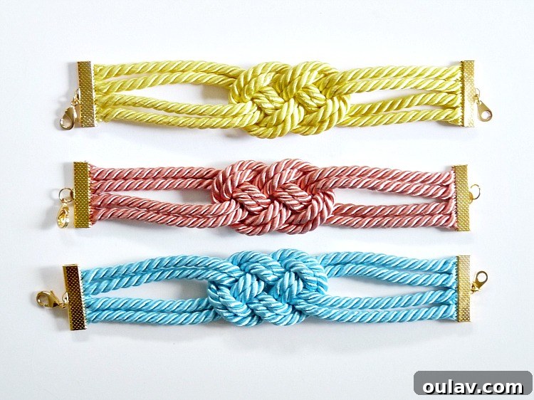 15+ Fun & Easy Crafts to Keep Kids Busy While Schools Are Out 19 DIY knotted cord bracelet, an easy craft for kids