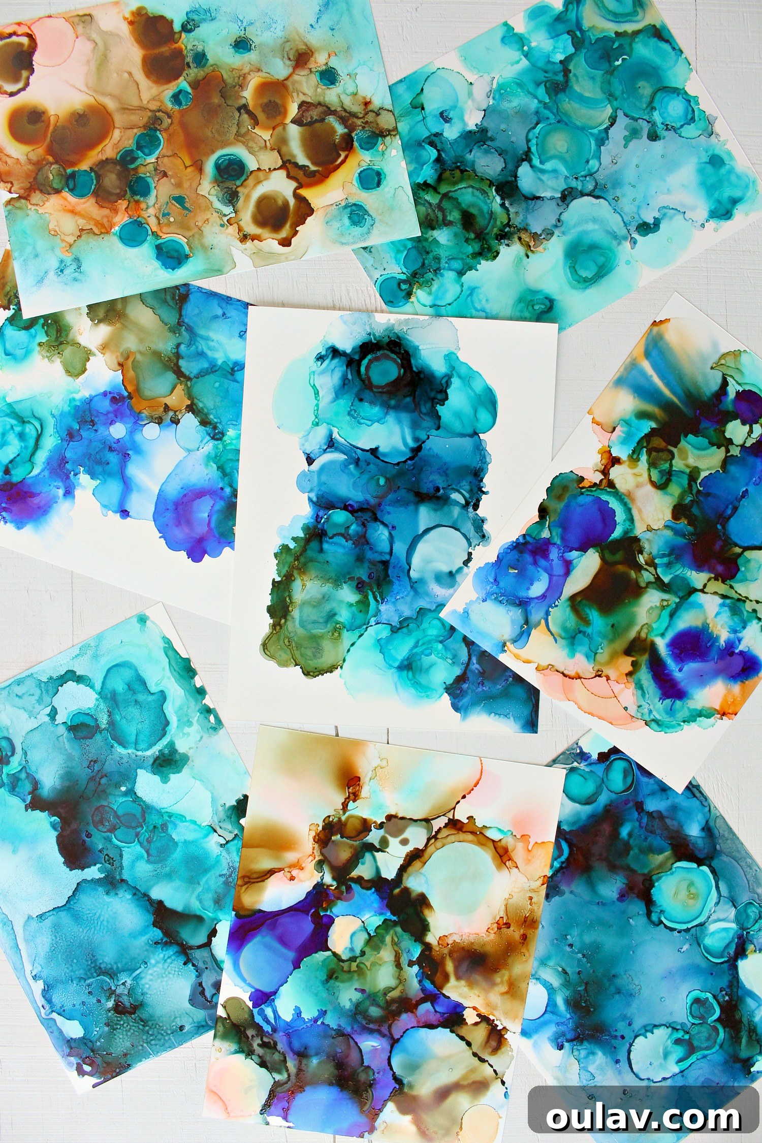15+ Fun & Easy Crafts to Keep Kids Busy While Schools Are Out 7 Alcohol ink art project for kids and adults to enjoy