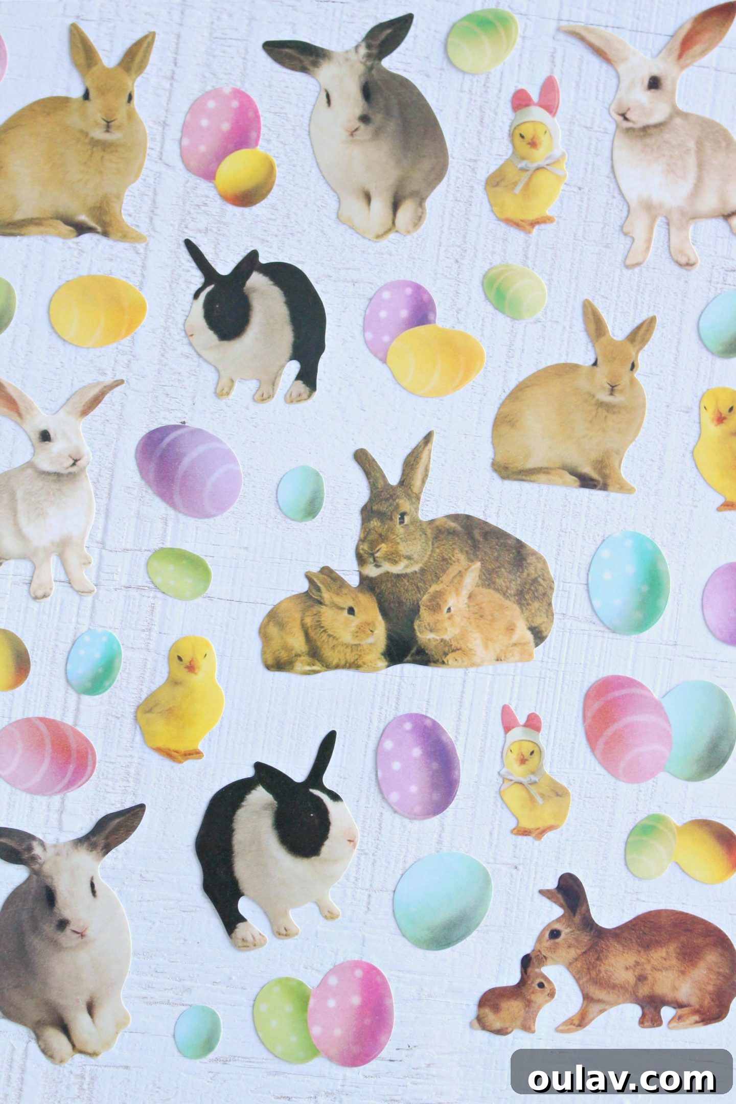 Effortless Alcohol Ink Magic for Easter Cards 12 Bunny stickers