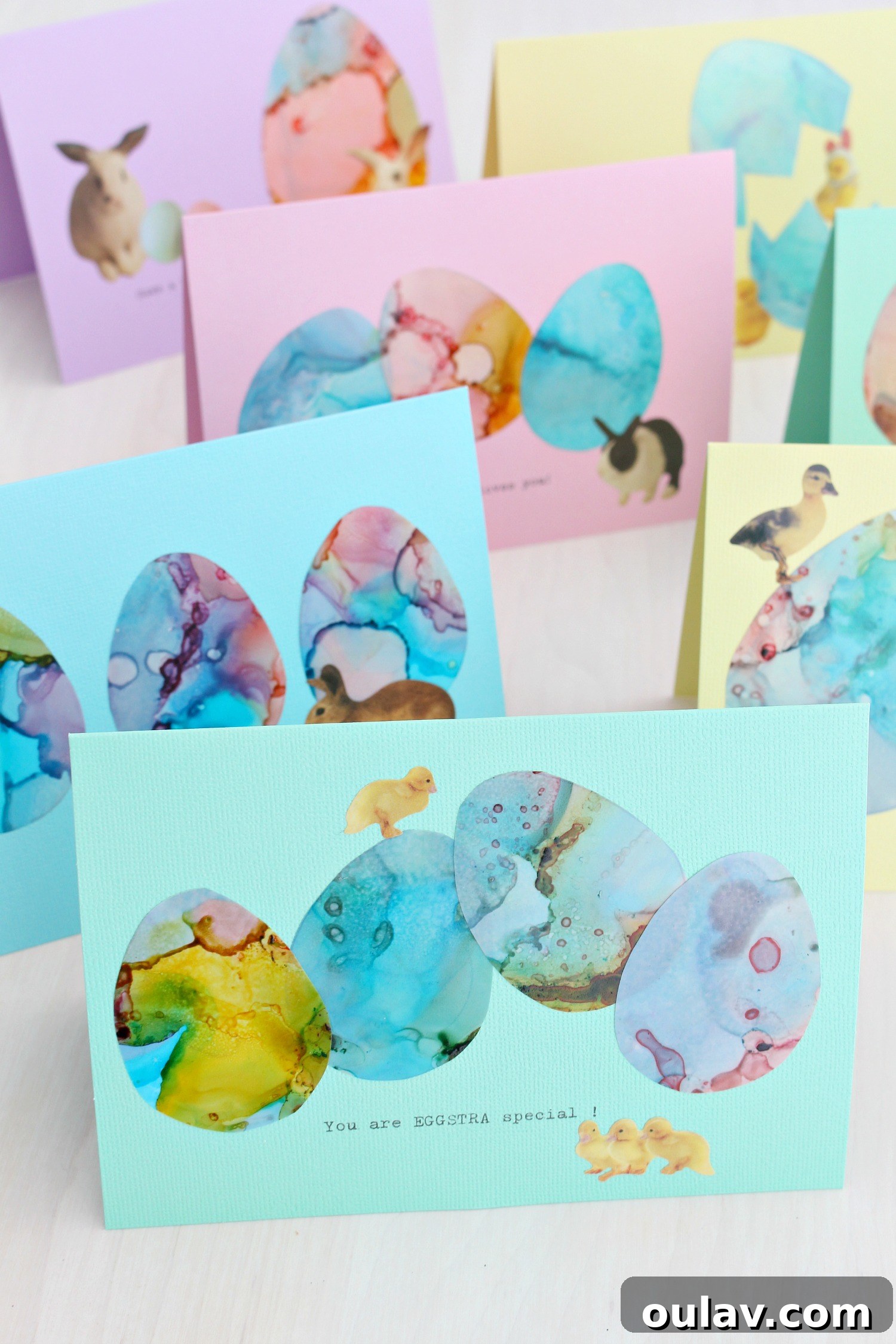 alcohol ink Easter card DIY tutorial