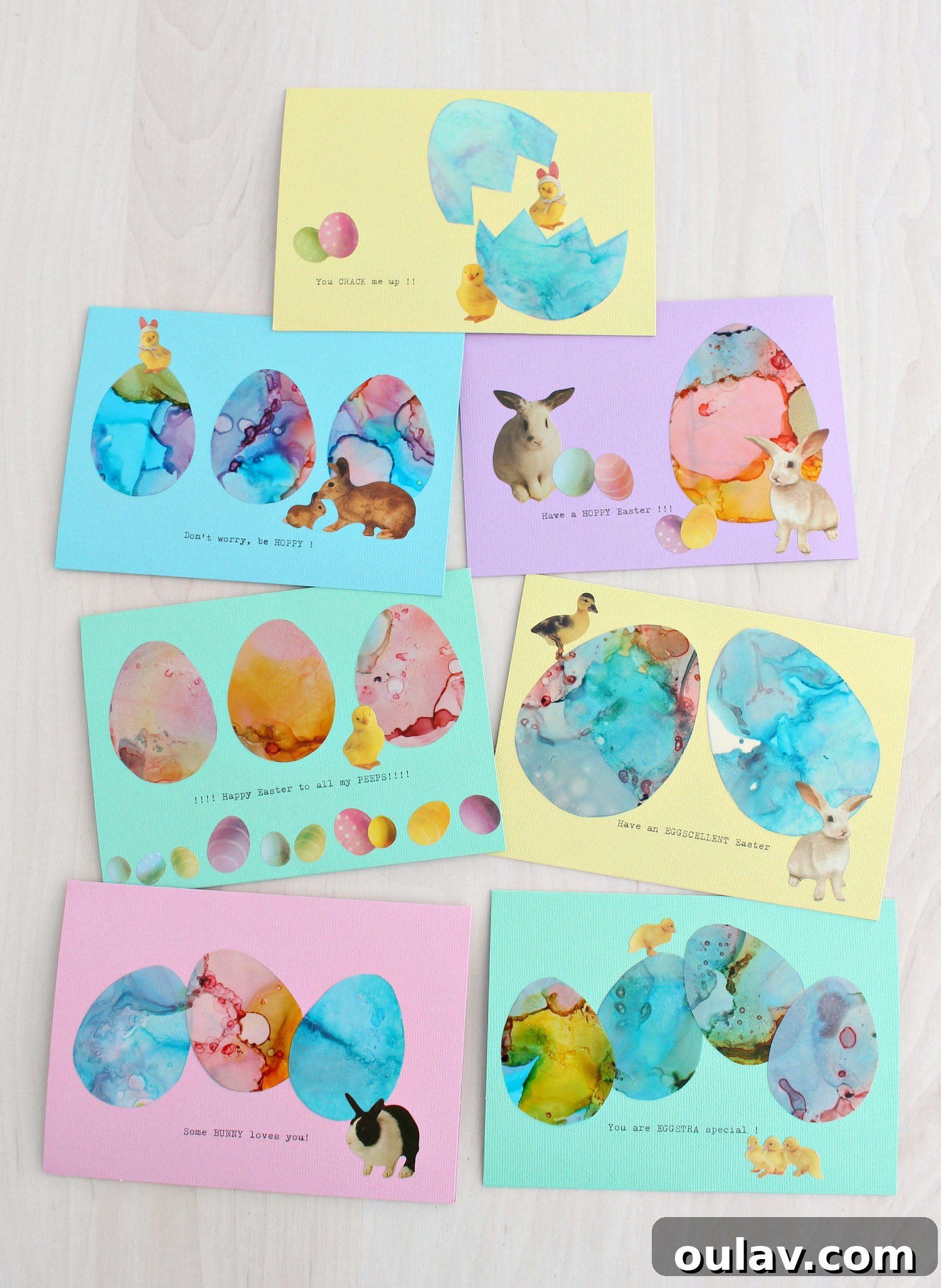 cute and easy DIY Easter cards with puns