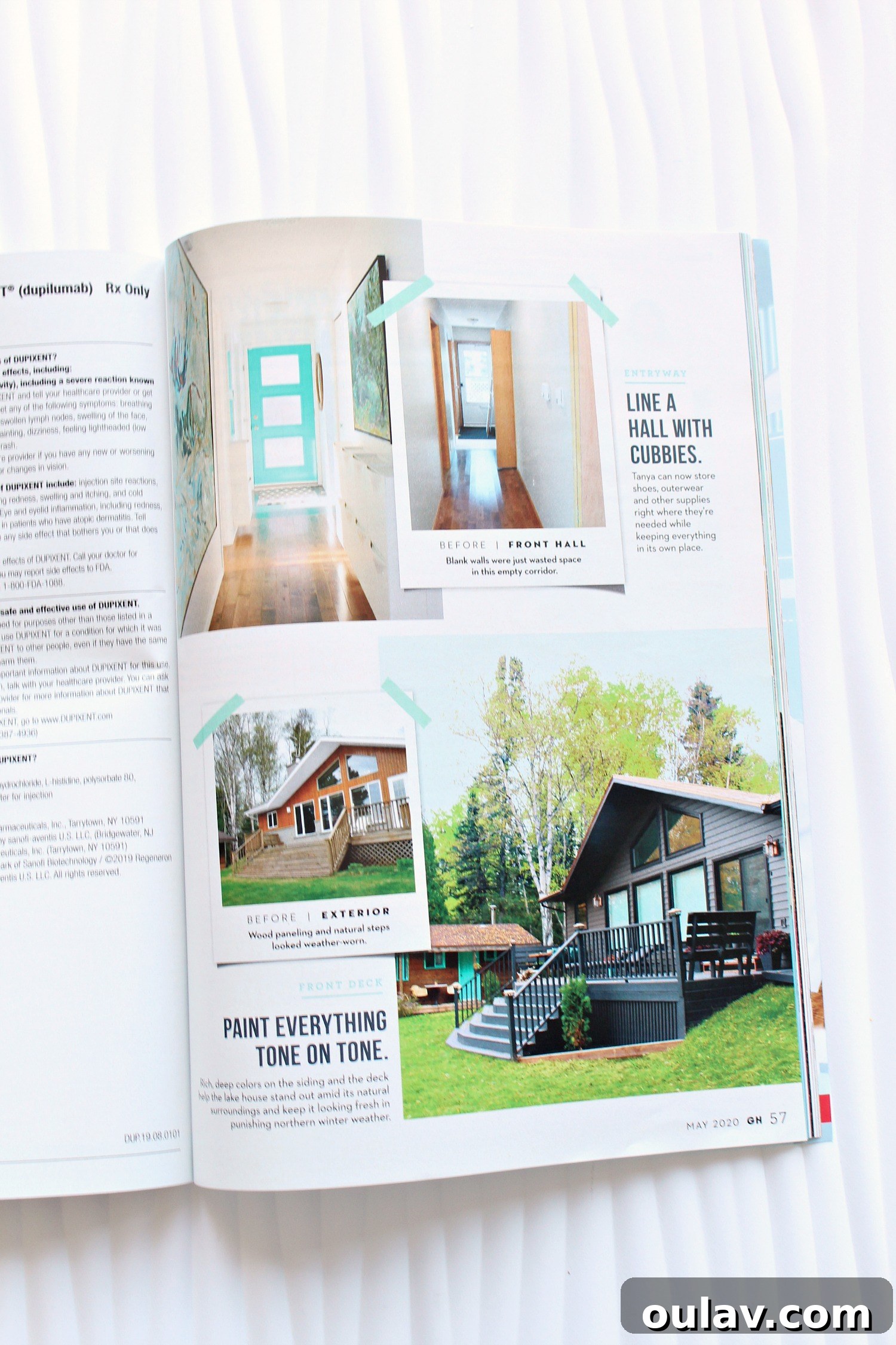 Good Housekeeping Showcases The Lakehouse 11 Hallway entryway with IKEA shoe cabinet storage solution
