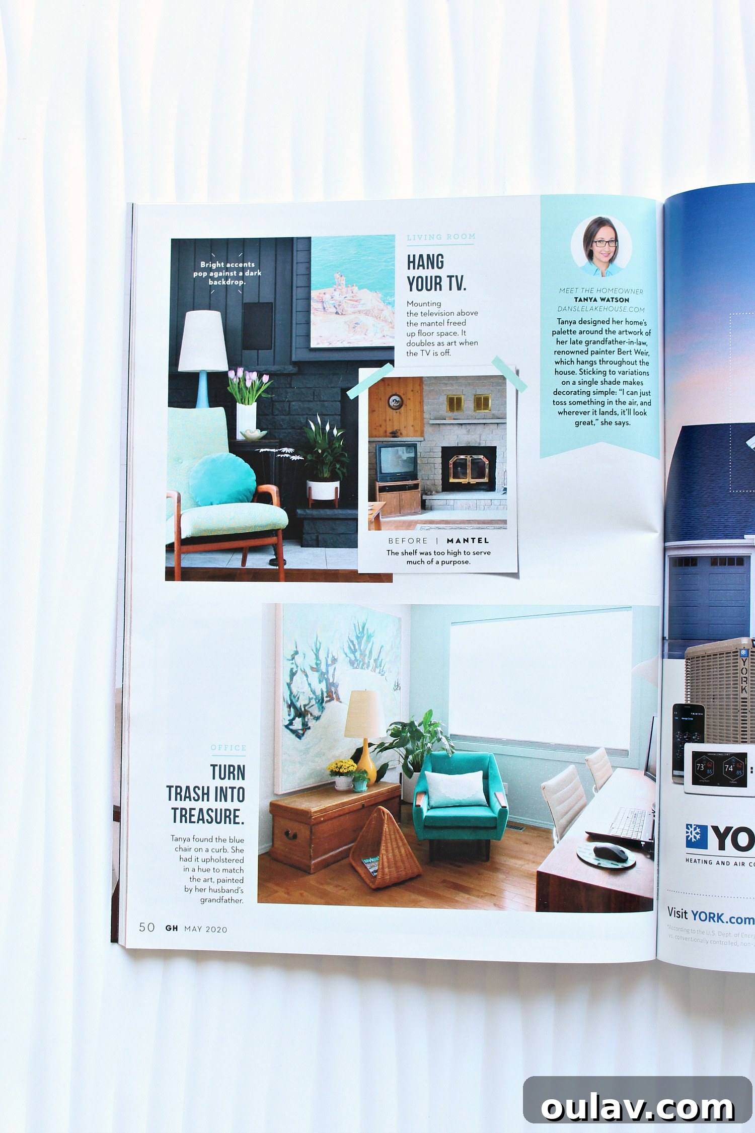 Good Housekeeping Showcases The Lakehouse 13 Another interior shot featuring DIY decor elements