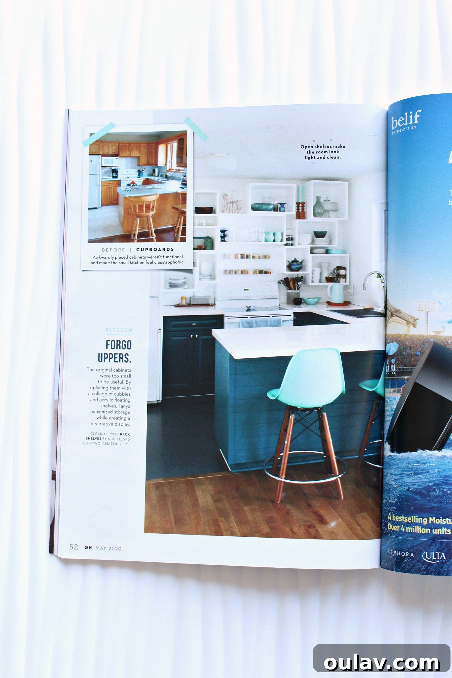Good Housekeeping Showcases The Lakehouse 9 Kitchen with DIY cubbies feature in magazine
