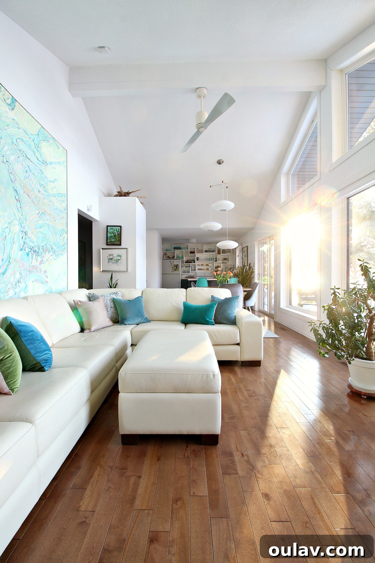 A Summer Dream Inside Our Lake House Oasis 15 Lakehouse Living Room with Natural Wood Accents
