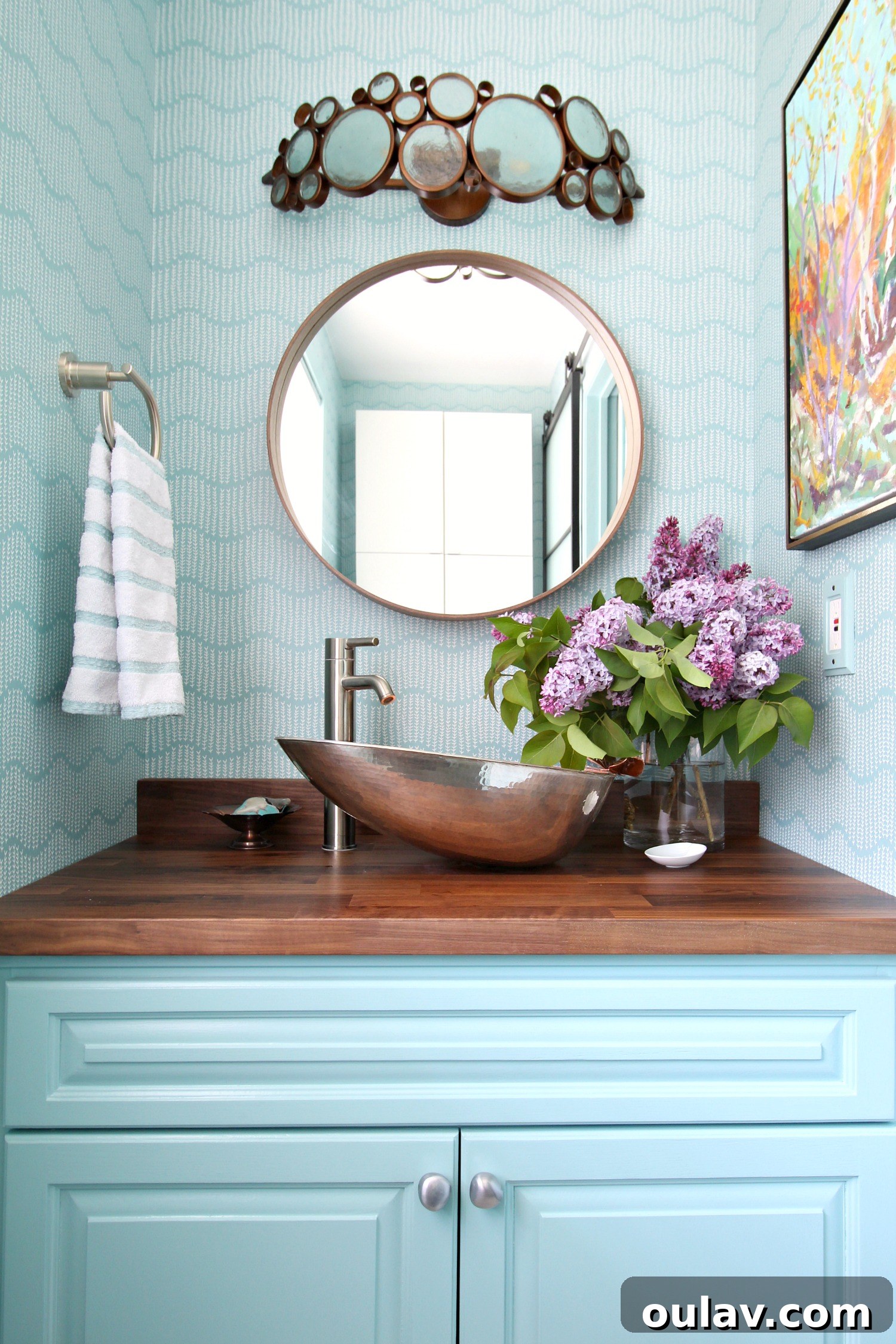 A Summer Dream Inside Our Lake House Oasis 25 Powder Room Sink with Coastal Decor