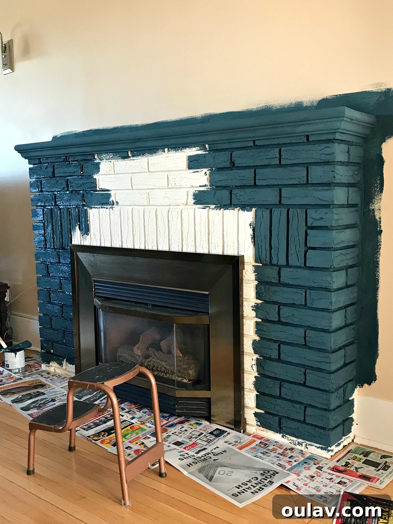 Colorful Fireplace Paint