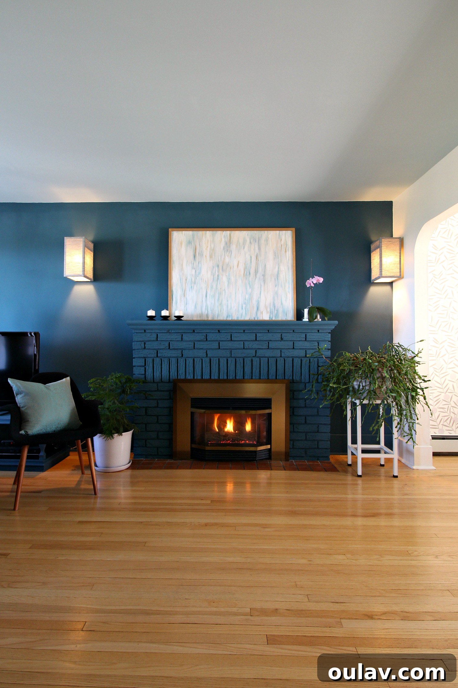 Bold Painted Fireplace Color
