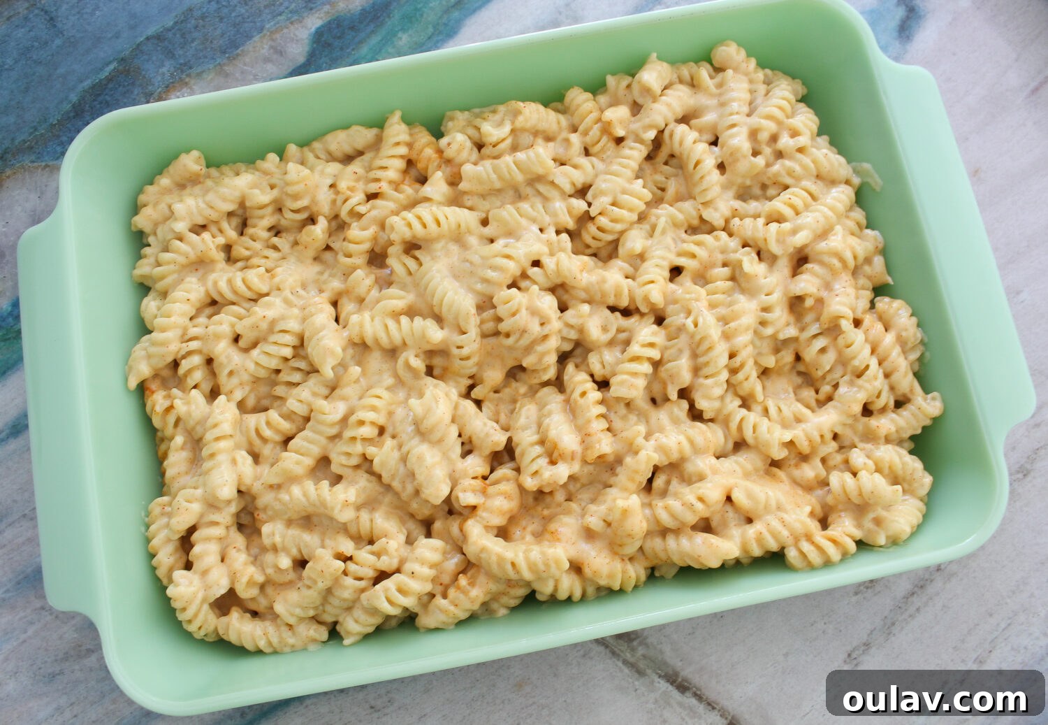 Fiery Goat Milk Mac and Cheese Sauce 13 Creamy goat milk mac and cheese before baking