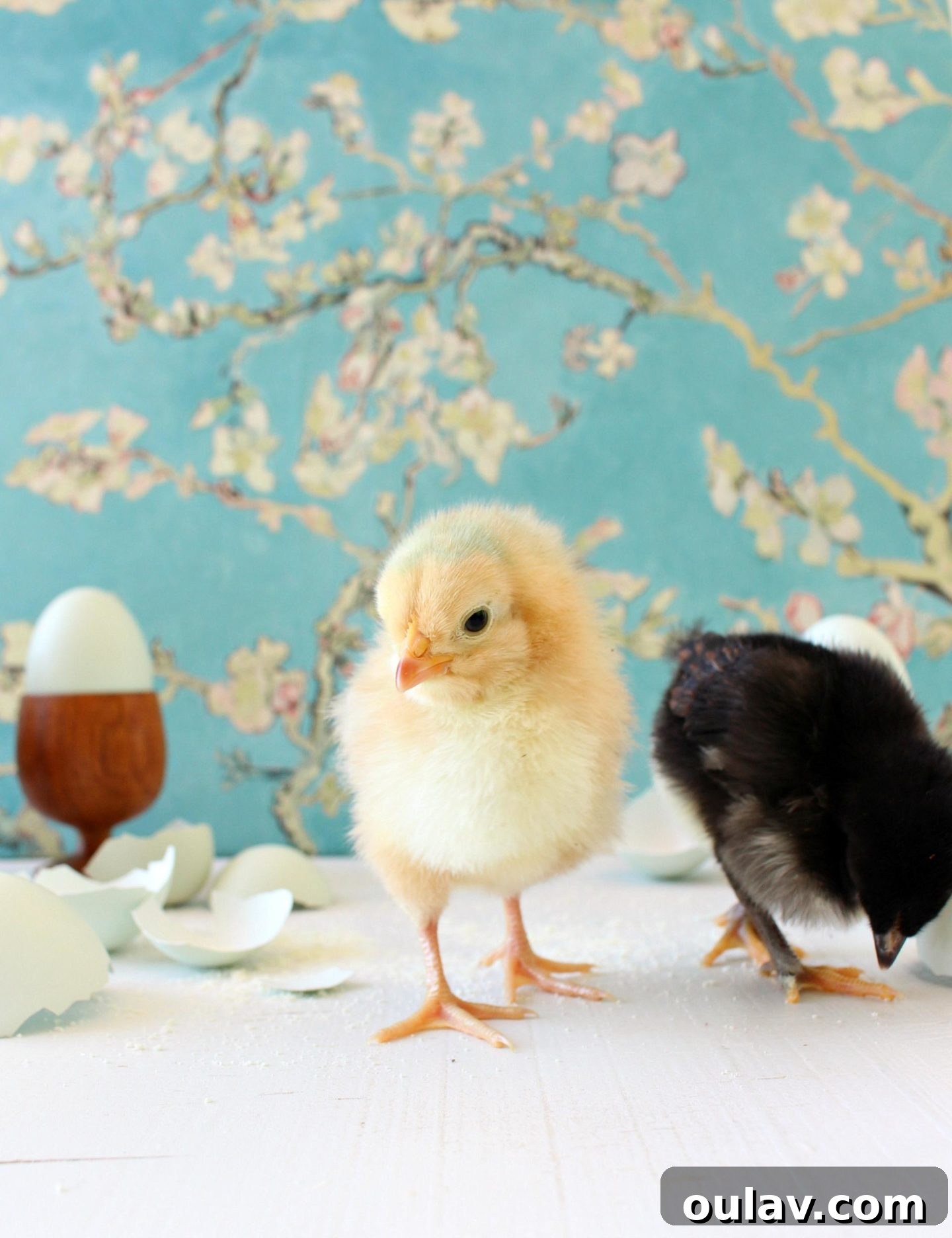 Chicks of various breeds huddling together for warmth